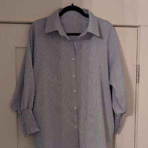 Blue Striped Women's Blouse
